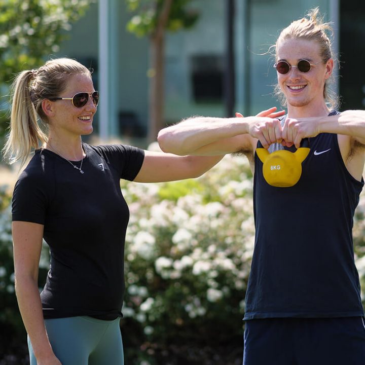man with fitness instructor